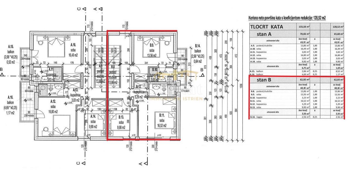 Dvojna hiša v bližini morja, 5 spalnic